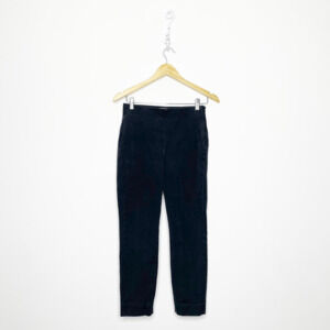 EVERLANE The Side Zip Stretch Cotton Pant black ankle casual classic womens 26